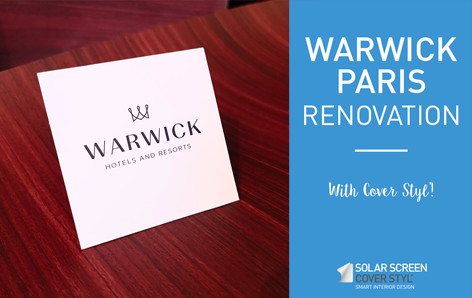 Coverstyl:Warwick Paris hotel renovation with Cover Styl'® adhesive coverings